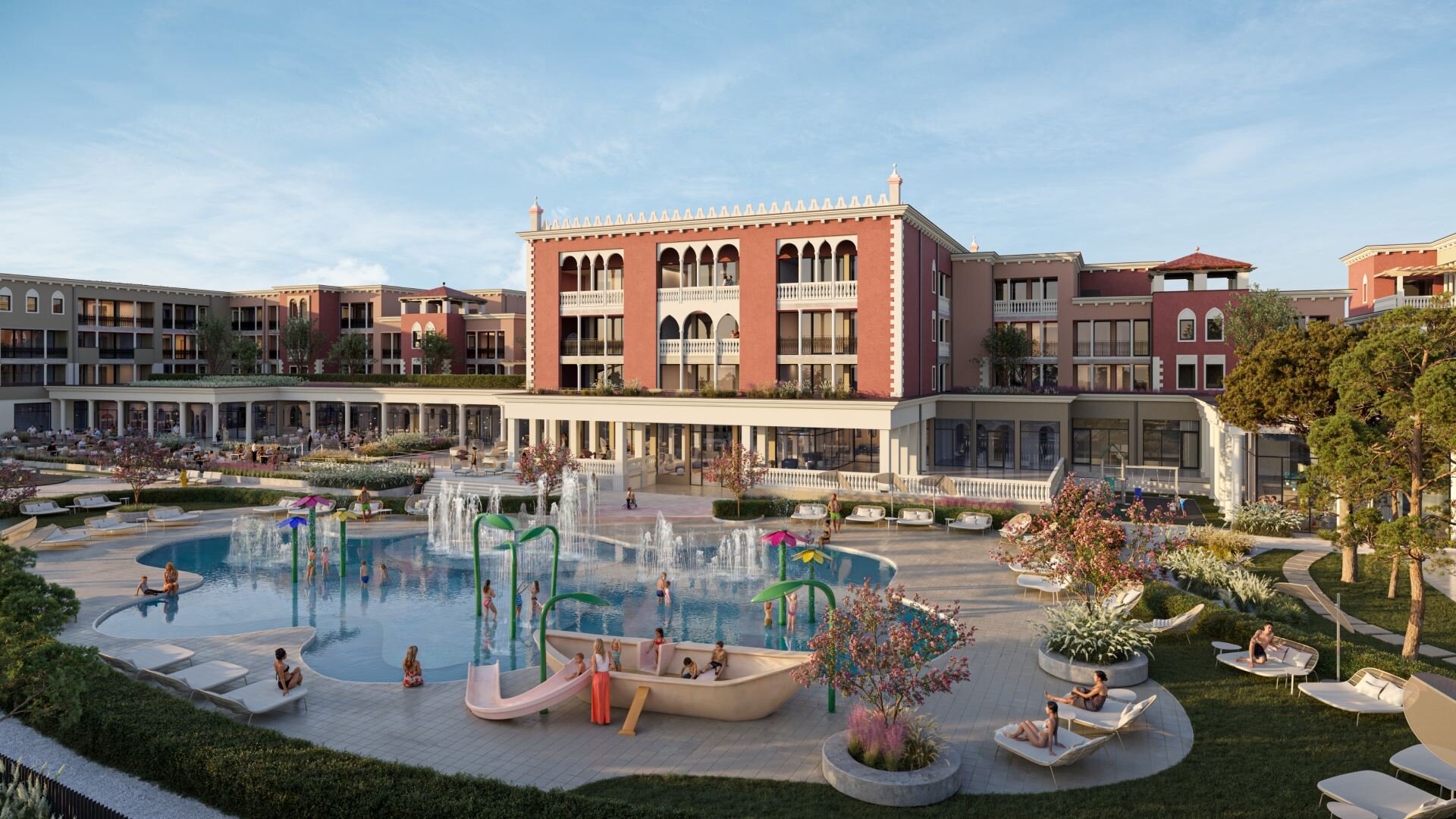 Le piscine esterne del family hotel veneto sul mare Cavallino Bianco Caorle - Venezia.