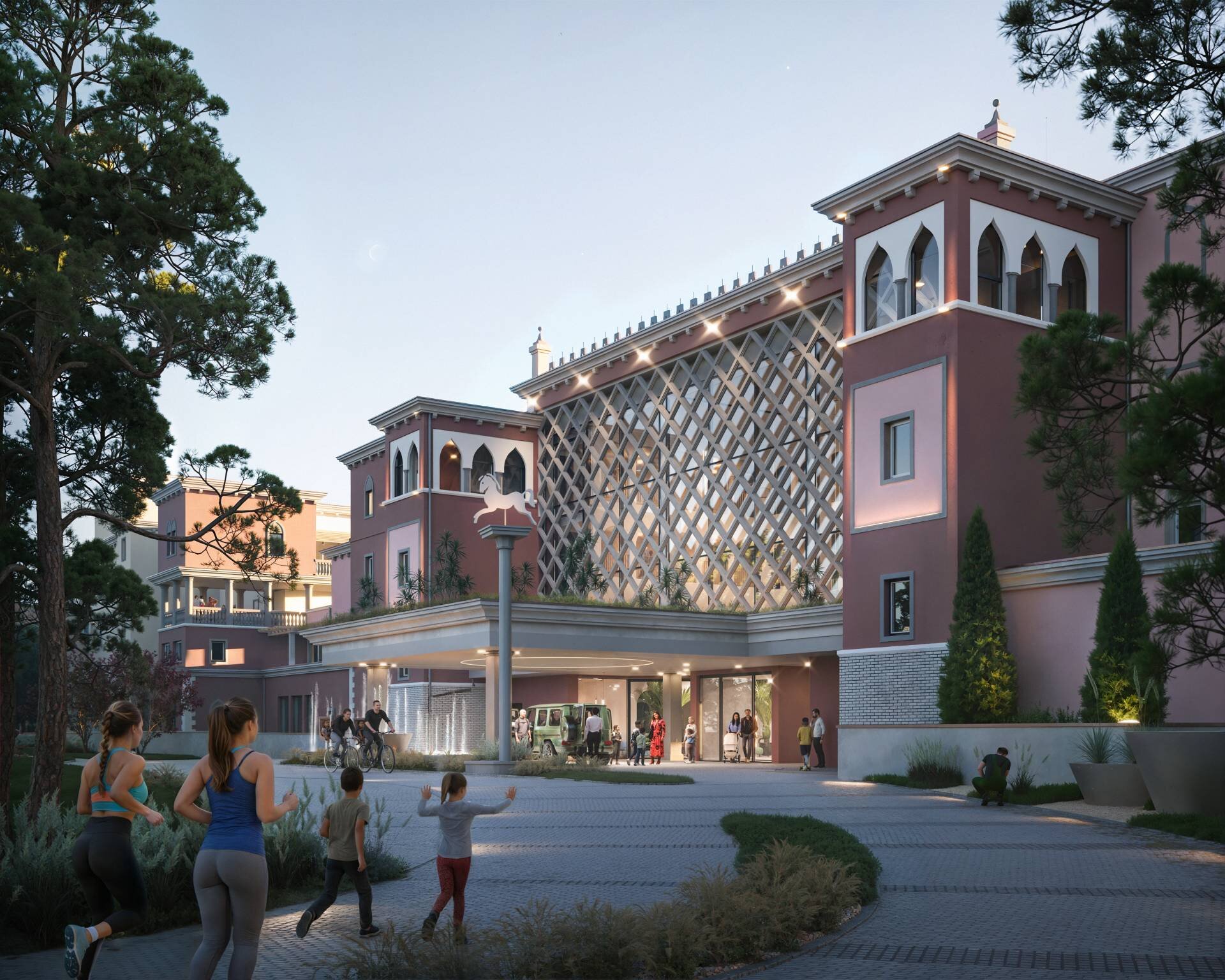 Esterno del Cavallino Bianco Caorle, il miglior family resort in italia sul mare.