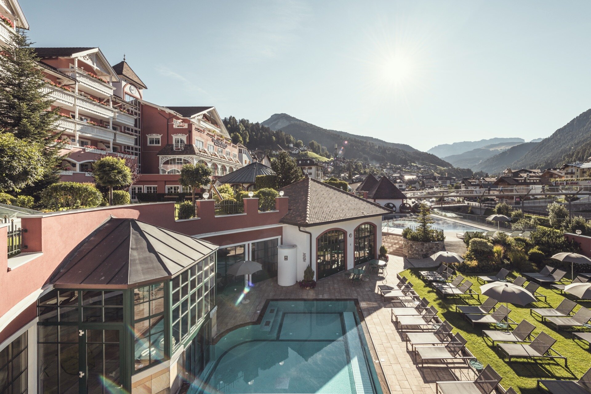 Cavallino bianco Ortisei - vista piscina